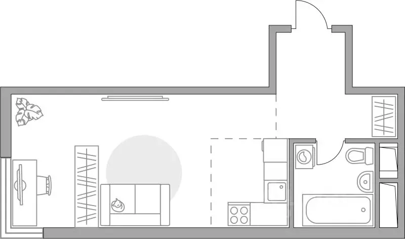 Студия Московская область, Красногорск Опалиха мкр, Аникеевский жилой ... - Фото 1