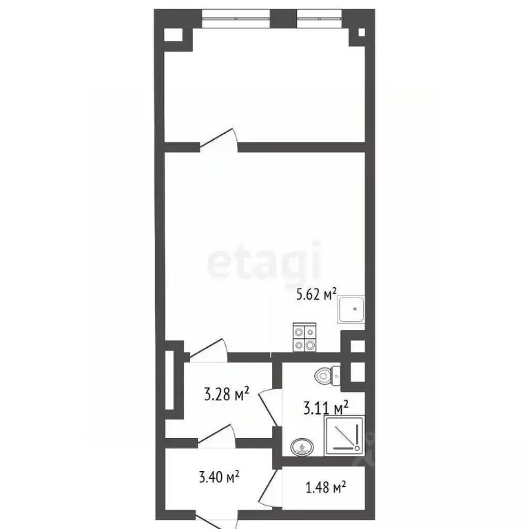 1-к кв. Московская область, Красногорск городской округ, Нахабино пгт ... - Фото 2