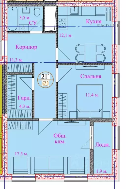 2-к кв. Чеченская республика, Грозный ул. Нурсултана Абишевича ... - Фото 0