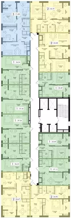 1-к кв. Тульская область, Тула Торховский проезд, 4 (33.49 м) - Фото 2