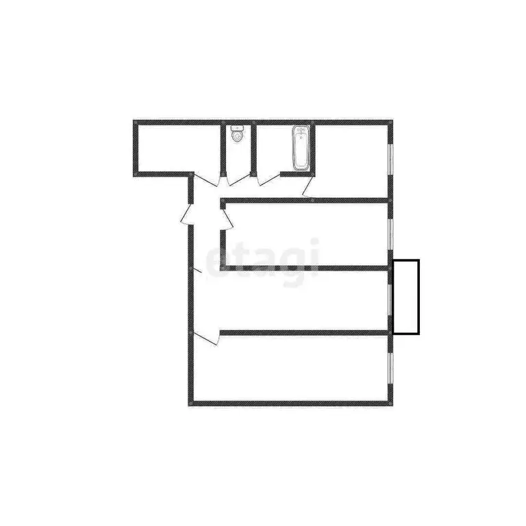 3-комнатная квартира: Улан-Удэ, улица Чертенкова, 8 (61.4 м) - Фото 1