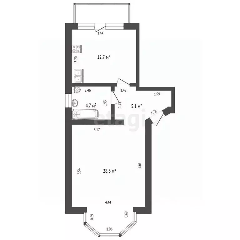 1-к кв. Крым, Ялта муниципальный округ, Массандра пгт ул. Умельцев, 5 ... - Фото 2