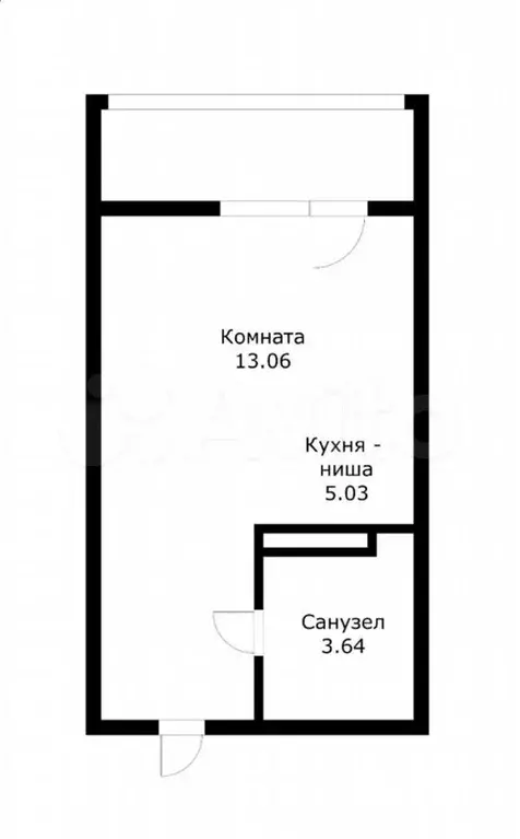 Квартира-студия, 21,8 м, 8/22 эт. - Фото 0