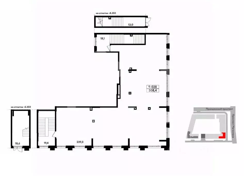 Торговая площадь в Москва Прокшино жилой комплекс (308 м) - Фото 2