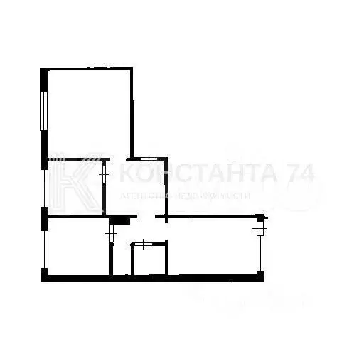 3-к. квартира, 63 м, 1/10 эт. - Фото 0