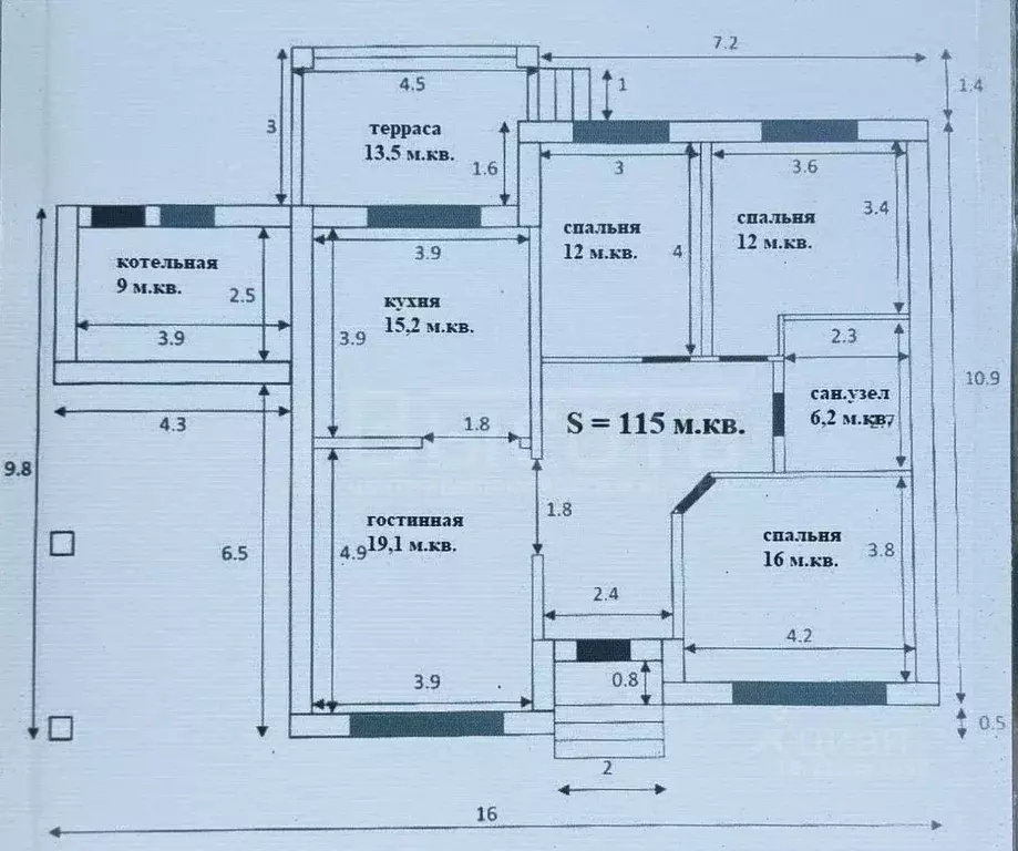 Дом в Воронежская область, Рамонский район, Айдаровское с/пос, с. ... - Фото 2