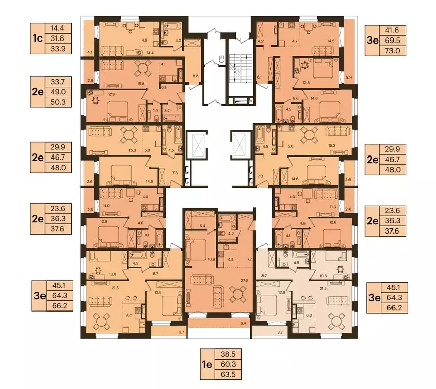 3-к кв. Красноярский край, Красноярск Мясокомбинат мкр,  (66.2 м) - Фото 1
