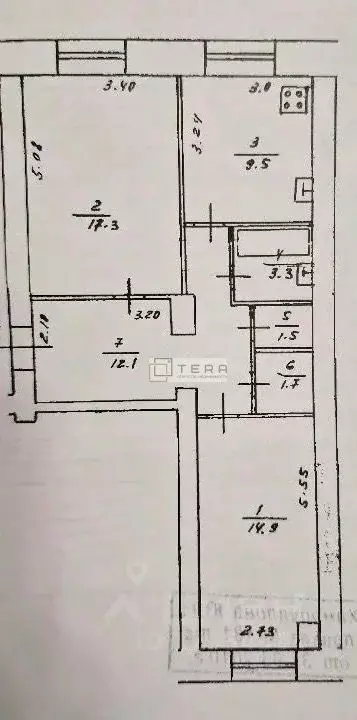 2-к кв. Башкортостан, Уфа ул. Конституции, 13 (60.3 м) - Фото 2