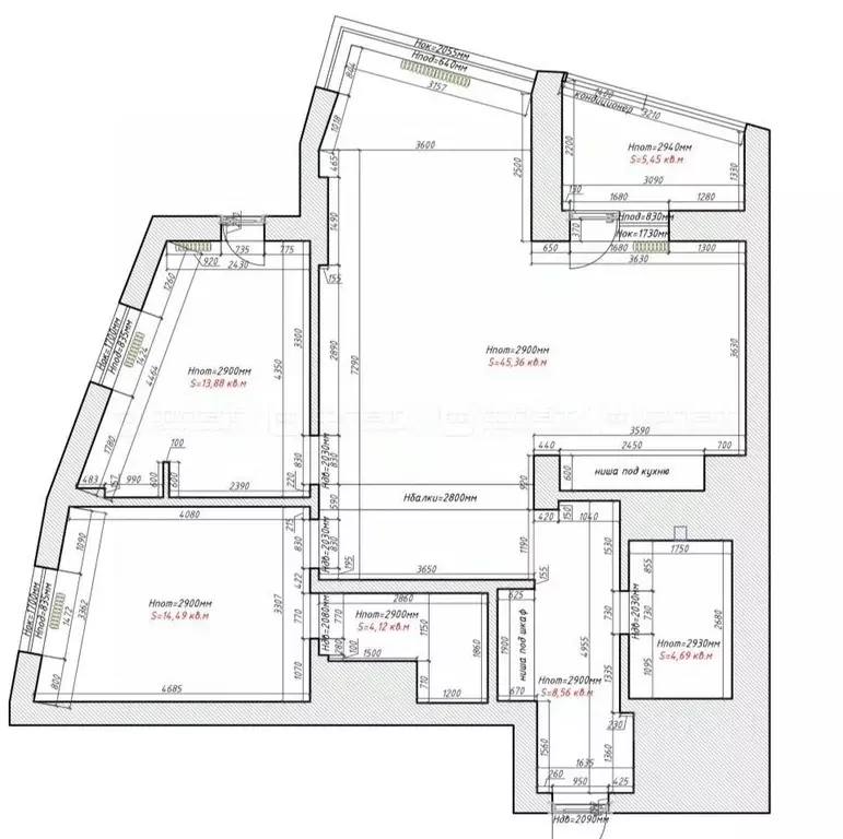 3-к кв. Татарстан, Казань ул. Оренбургский Тракт, 24А (92.7 м) - Фото 2