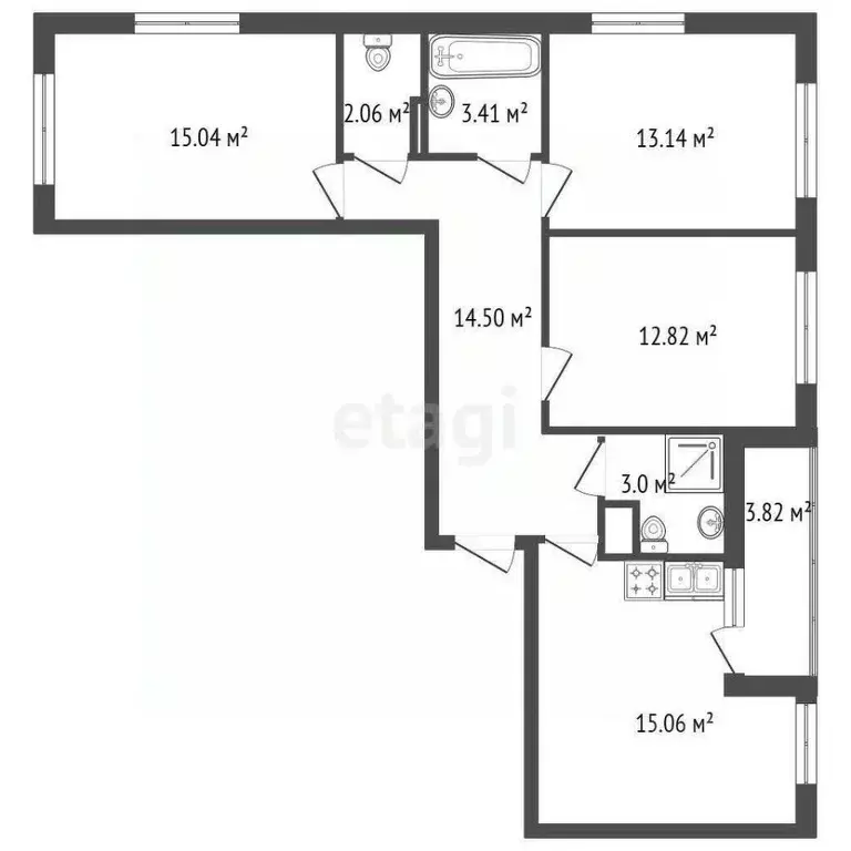 3-к кв. Санкт-Петербург дор. Кушелевская, 1к2 (80.0 м) - Фото 2