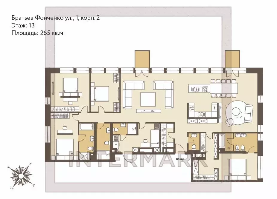 6-к кв. Москва ул. Братьев Фонченко, 1к2 (265.0 м) - Фото 2
