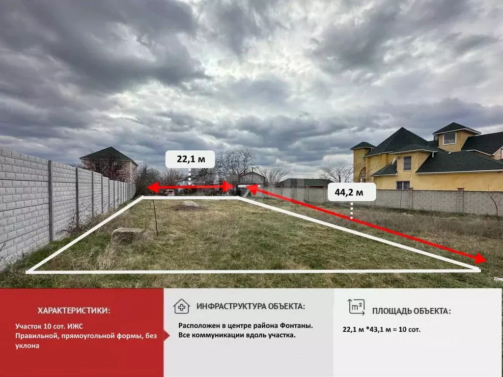 Участок в Крым, Симферополь Фонтаны кв-л,  (10.0 сот.) - Фото 0