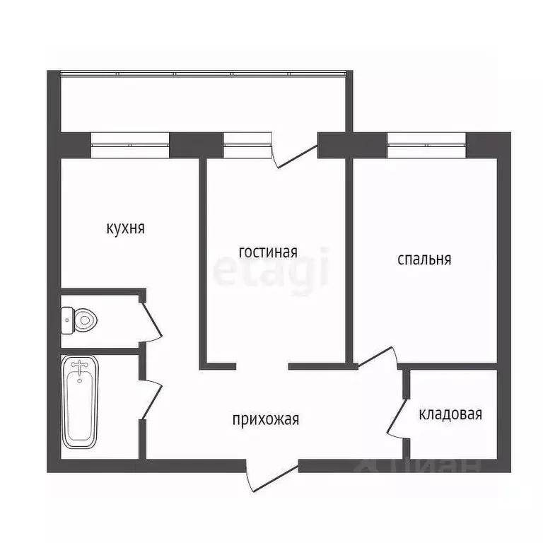 2-к кв. Красноярский край, Сосновоборск Весенняя ул., 18 (52.0 м) - Фото 2