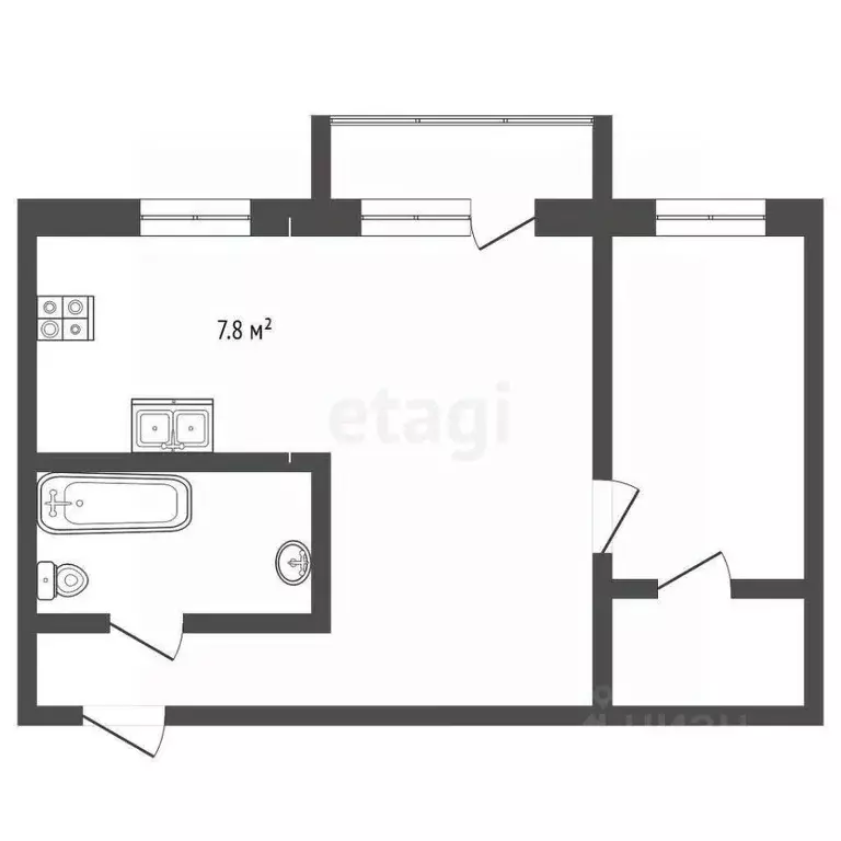 2-к кв. Владимирская область, Муром Орловская ул., 19 (43.2 м) - Фото 2