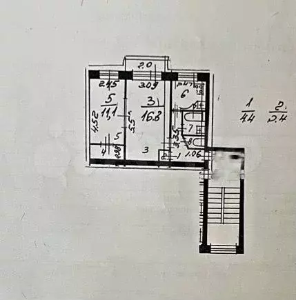 2-к. квартира, 45 м, 5/5 эт. - Фото 0