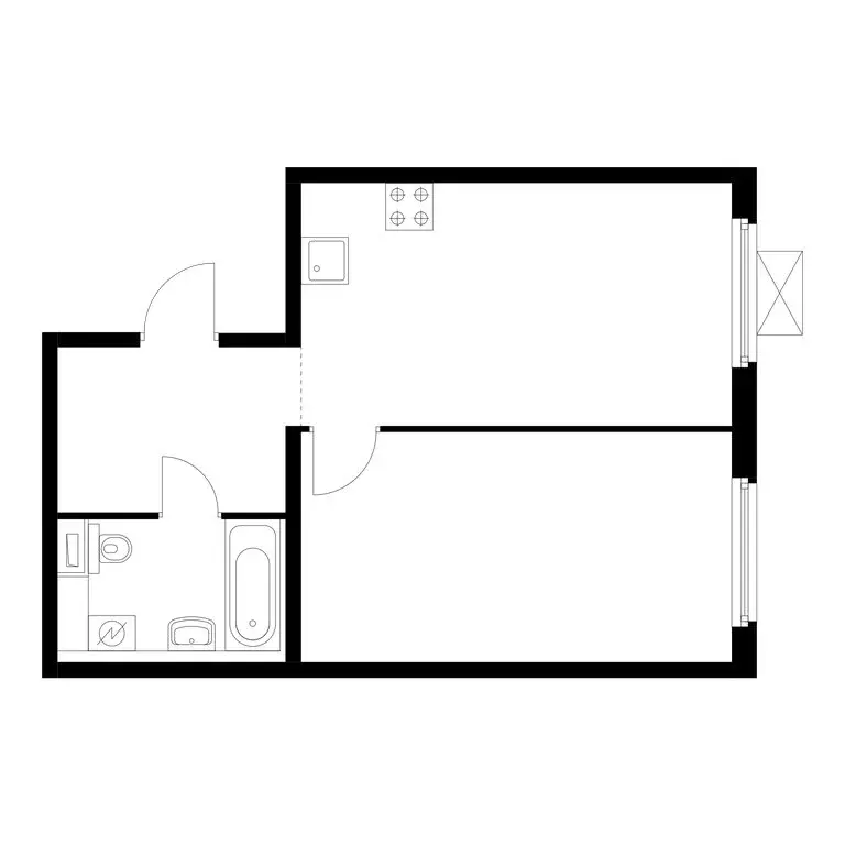 1-комнатная квартира: Казань, жилой комплекс Нокса Парк, 2 (44.5 м) - Фото 0