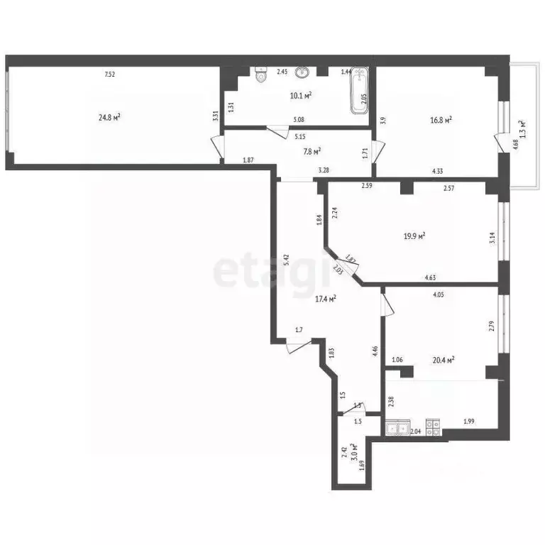 3-к кв. Калининградская область, Калининград ул. Сержанта Колоскова, 8 ... - Фото 1