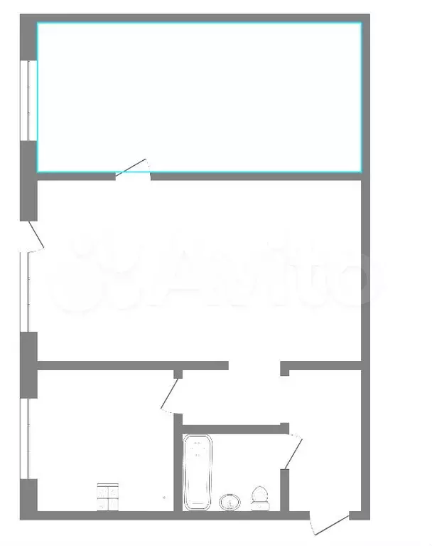 2-к. квартира, 44 м, 1/5 эт. - Фото 0