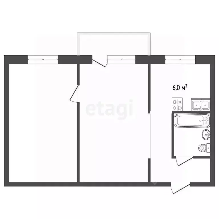 2-к кв. Ярославская область, Ярославль ул. Гоголя, 11 (44.4 м) - Фото 2