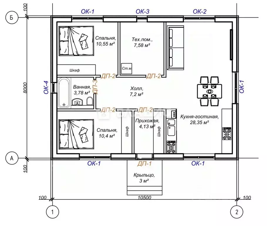 Дом в Башкортостан, Туймазинский район, Тюменяковский сельсовет, с. ... - Фото 2