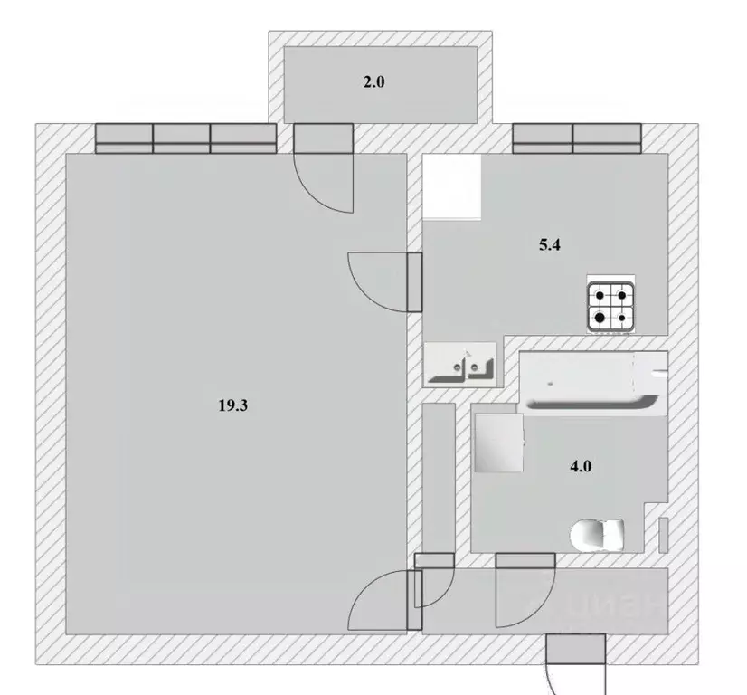1-к кв. Санкт-Петербург, Санкт-Петербург, Петергоф Озерковая ул., 49к3 ... - Фото 1
