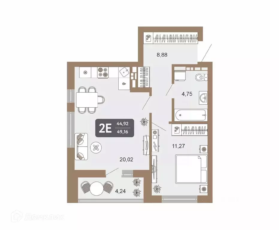 Продаётся 2-к квартира, 45.8 м - Фото 0