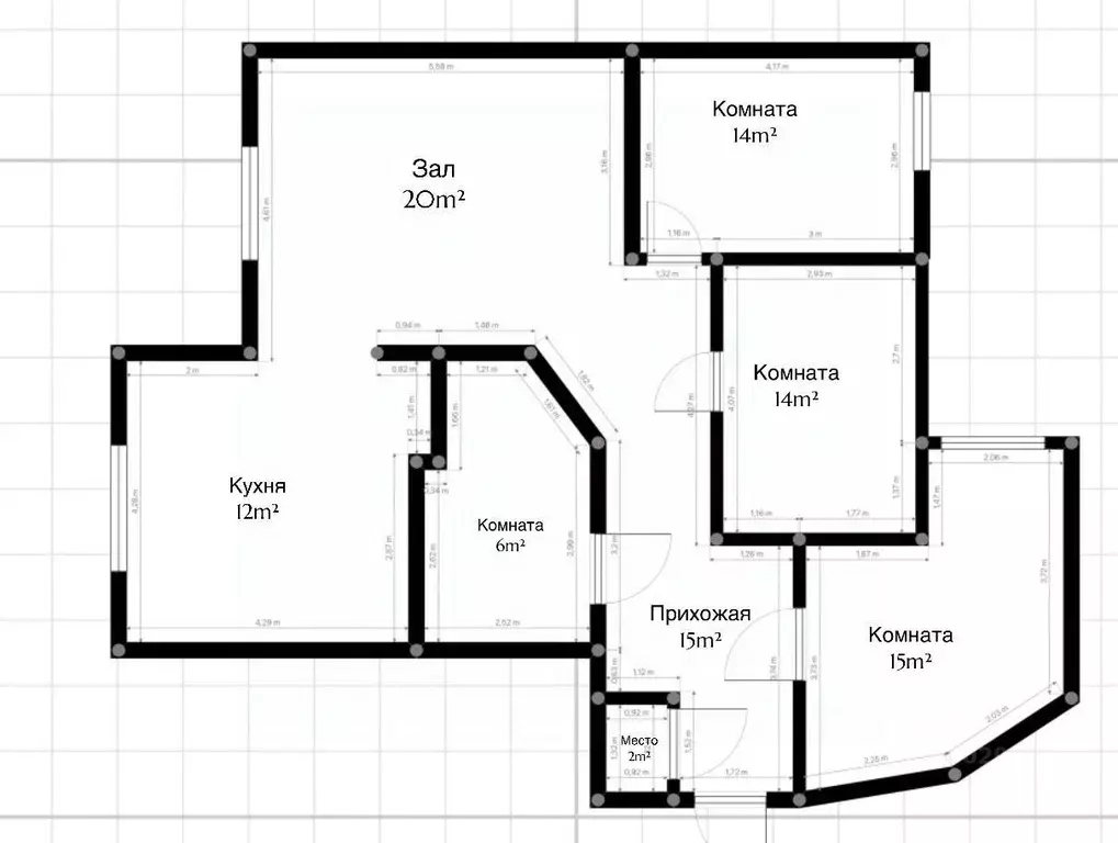 4-к кв. Кабардино-Балкария, Нальчик Московская ул., 14 (104.0 м) - Фото 2