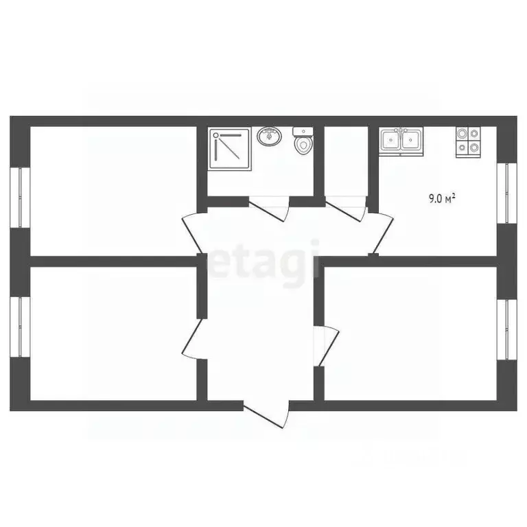 3-к кв. Ростовская область, Таганрог Петровская ул., 109 (70.7 м) - Фото 2