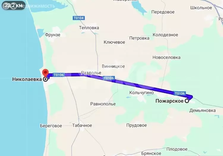 Участок в Симферопольский район, село Пожарское (10 м) - Фото 2