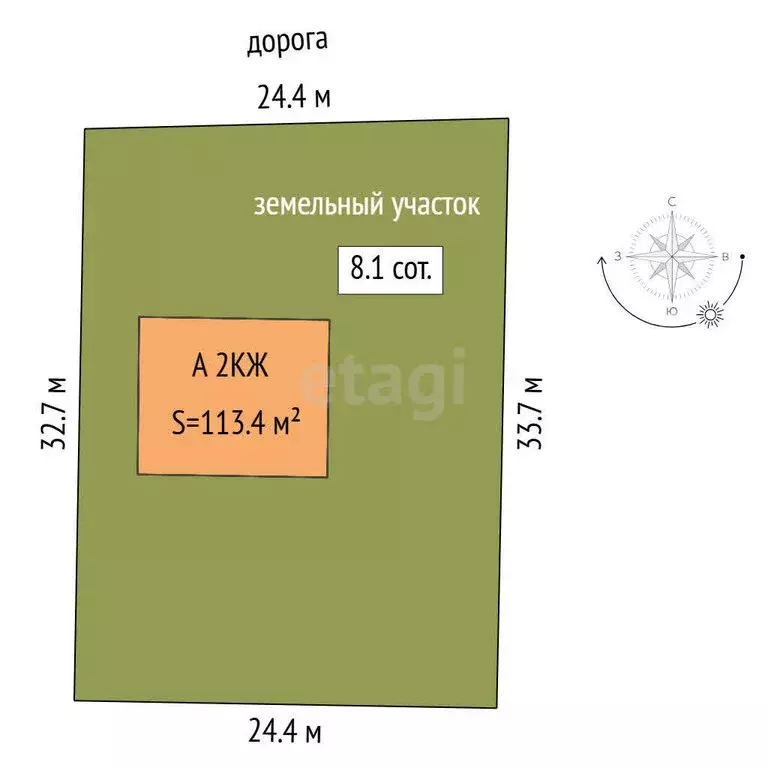 Дом в село Успенка, улица Шахарёвых (113.4 м) - Фото 1