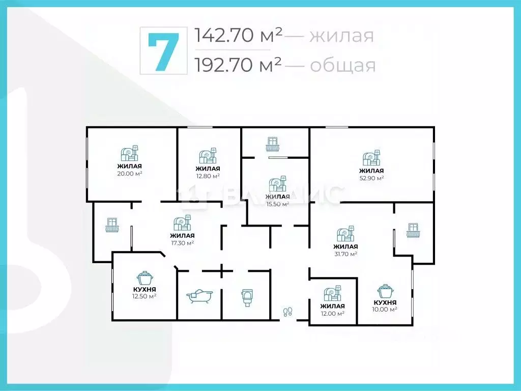 6-к кв. Волгоградская область, Волгоград Ангарская ул., 69/2 (192.7 м) - Фото 1