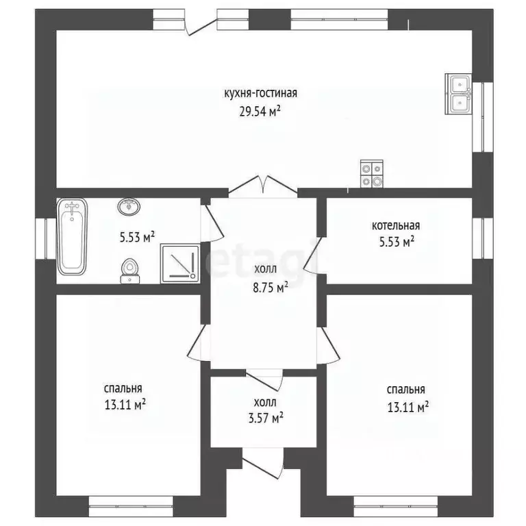Дом в Тюменская область, Тюмень Лето-Парк кп, проезд Еловый (106 м) - Фото 1