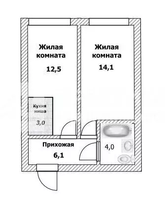 2-комнатная квартира: Москва, Новоостаповская улица, 20 (39.7 м) - Фото 1