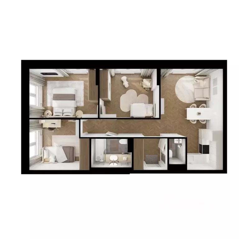 3-к кв. Московская область, Ленинский городской округ, Боброво пгт ... - Фото 1