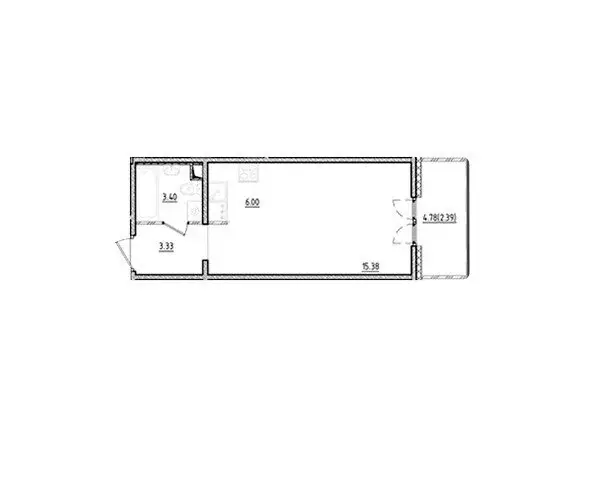 Квартира-студия: городской посёлок Новоселье, Большая Балтийская ... - Фото 1
