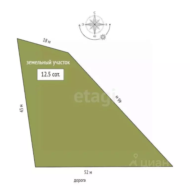 Участок в Тюменская область, Нижнетавдинский муниципальный округ, ... - Фото 2