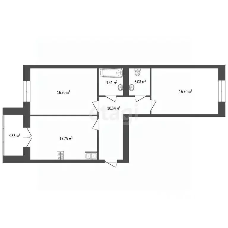 2-к кв. Марий Эл, Йошкар-Ола ул. Березово, 7 (72.5 м) - Фото 2