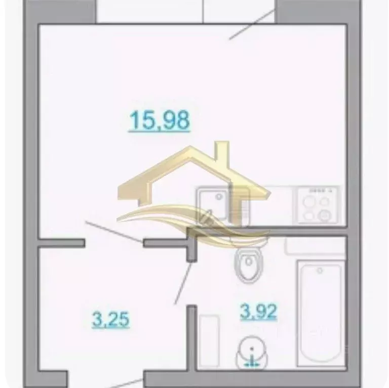 Студия Краснодарский край, Туапсе ул. Калараша, 37 (25.8 м) - Фото 1