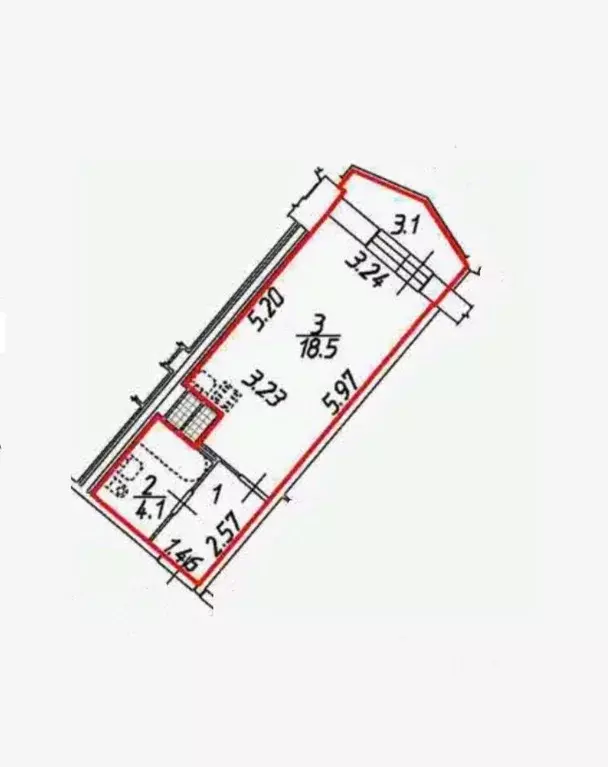 Студия Санкт-Петербург пос. Шушары, Школьная ул., 6к2 (26.4 м) - Фото 1