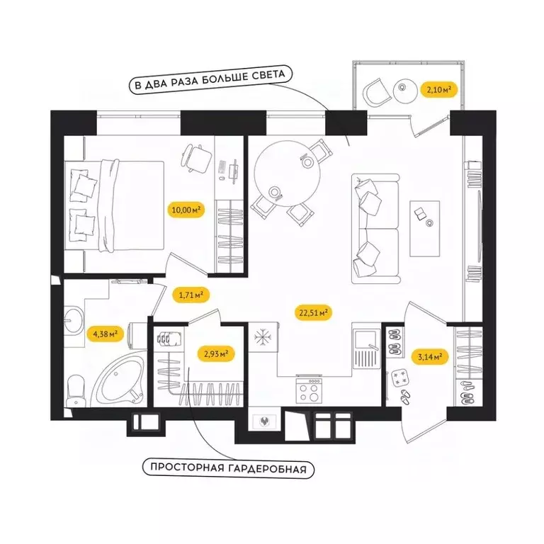 1-к кв. Астраханская область, Астрахань ул. Савушкина, 6/1 (45.3 м) - Фото 1