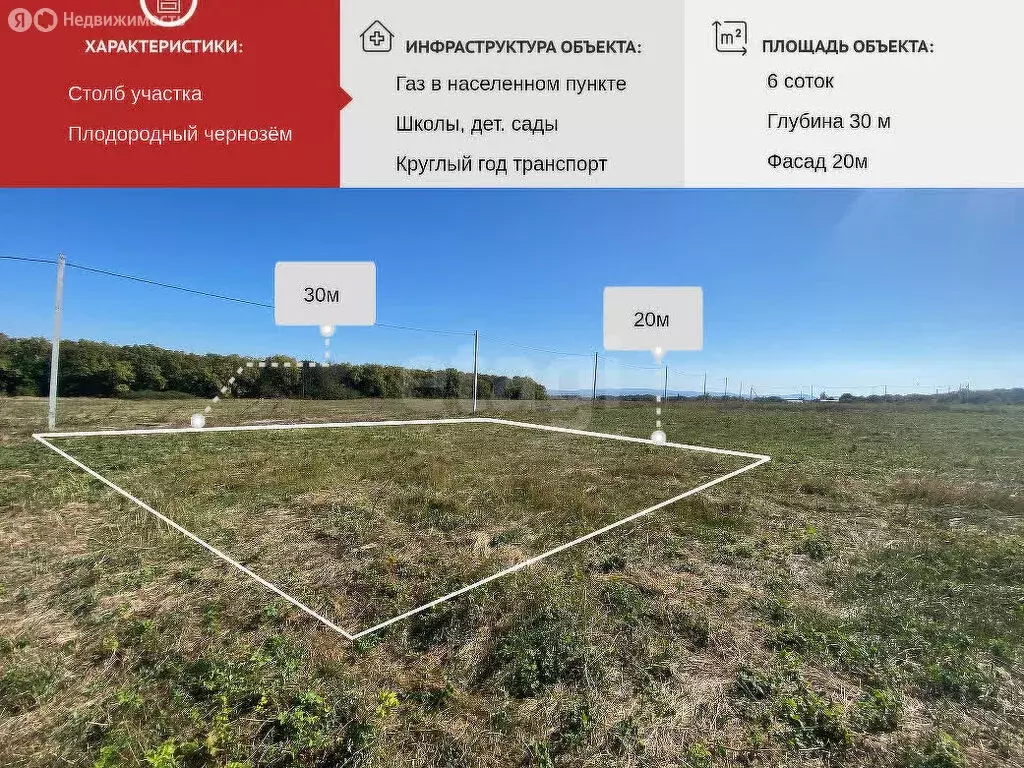 Участок в Натухаевская, Новолунная улица (6.01 м) - Фото 1