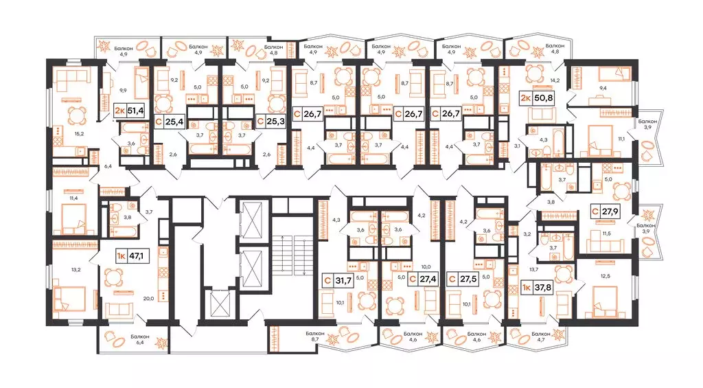 2-комнатная квартира: Екатеринбург, улица Патриса Лумумбы, 54 (50.8 м) - Фото 2