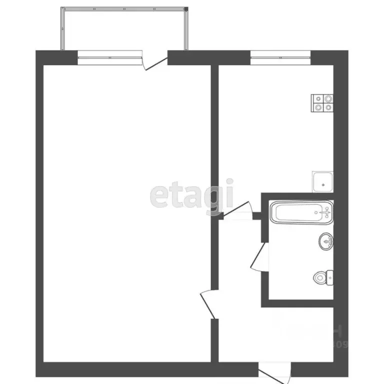 1-к кв. Мордовия, Саранск ул. Фридриха Энгельса, 11А (28.0 м) - Фото 1