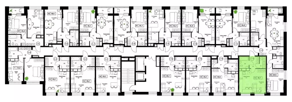 Студия Московская область, Пушкино Пушкино Град жилой комплекс (30.7 ... - Фото 2