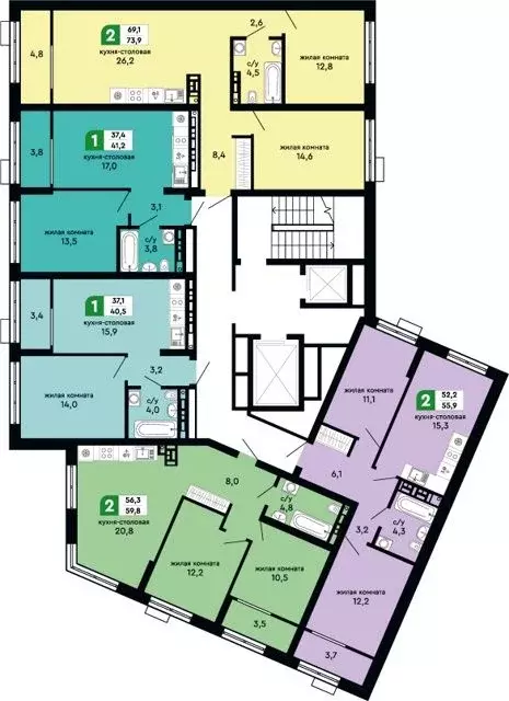 2-к кв. Свердловская область, Верхняя Пышма  (73.9 м) - Фото 2