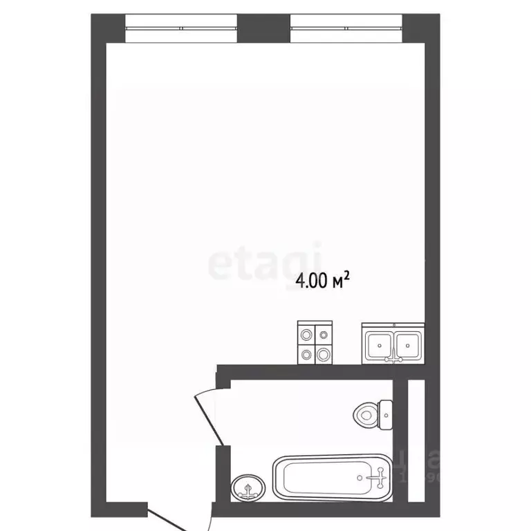 Студия Москва ул. Летчика Осканова, 6 (26.2 м) - Фото 1