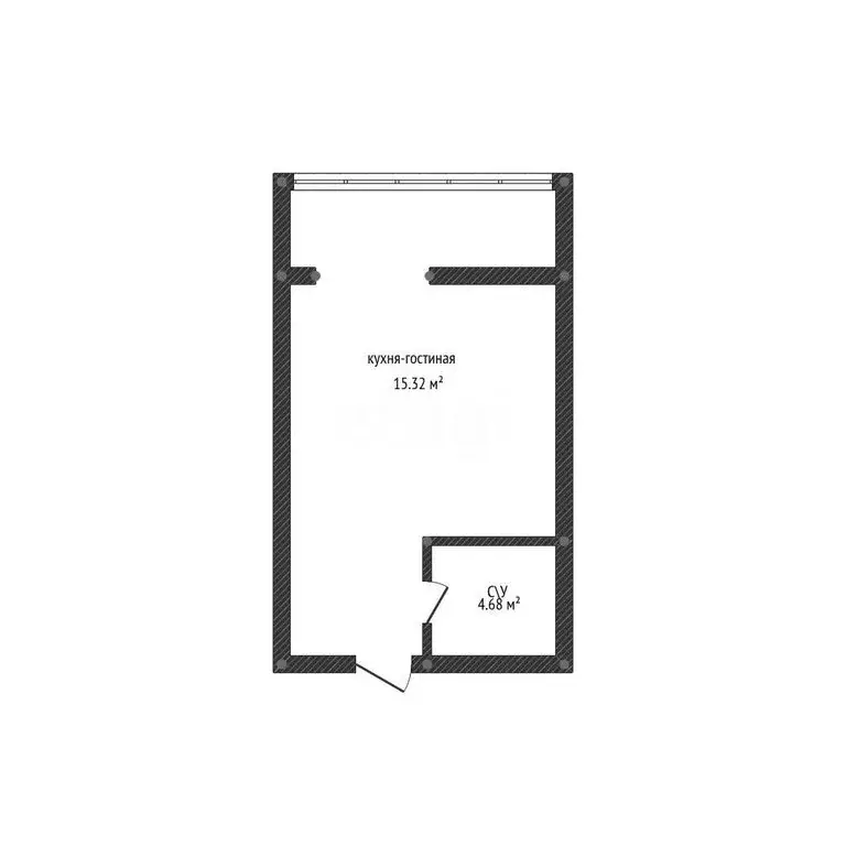 Квартира-студия: Краснодар, 2-я Российская улица, 162 (20 м) - Фото 1