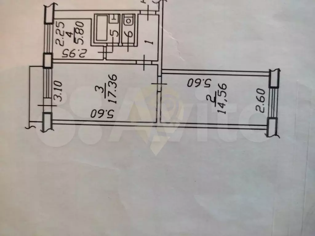 2-к. квартира, 45 м, 2/5 эт. - Фото 0