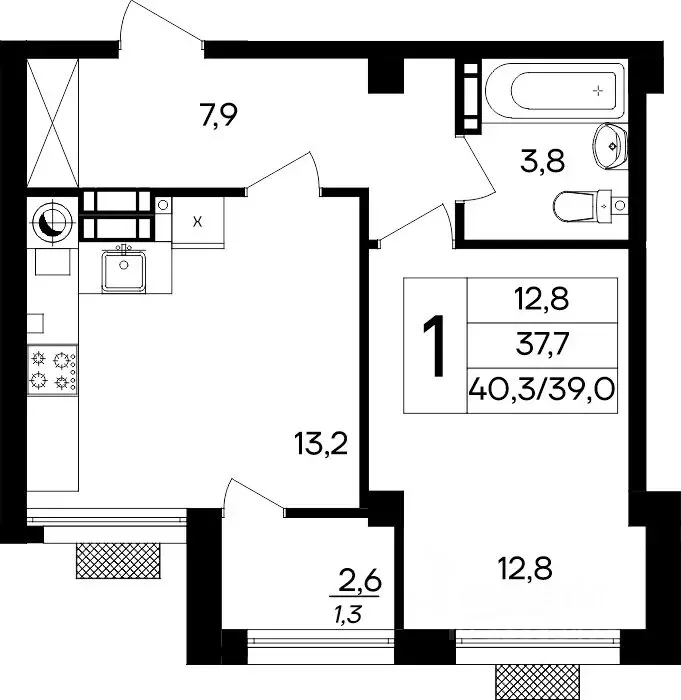 3-к кв. Севастополь Гагаринский муниципальный округ, Летчики мкр,  ... - Фото 1