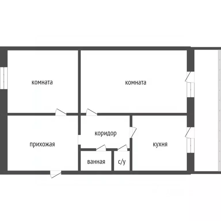 2-к кв. Красноярский край, Красноярск Пролетарская ул., 147 (67.8 м) - Фото 2